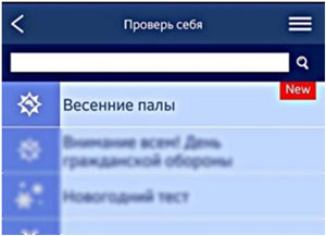 Приложение МЧС - Проверь себя